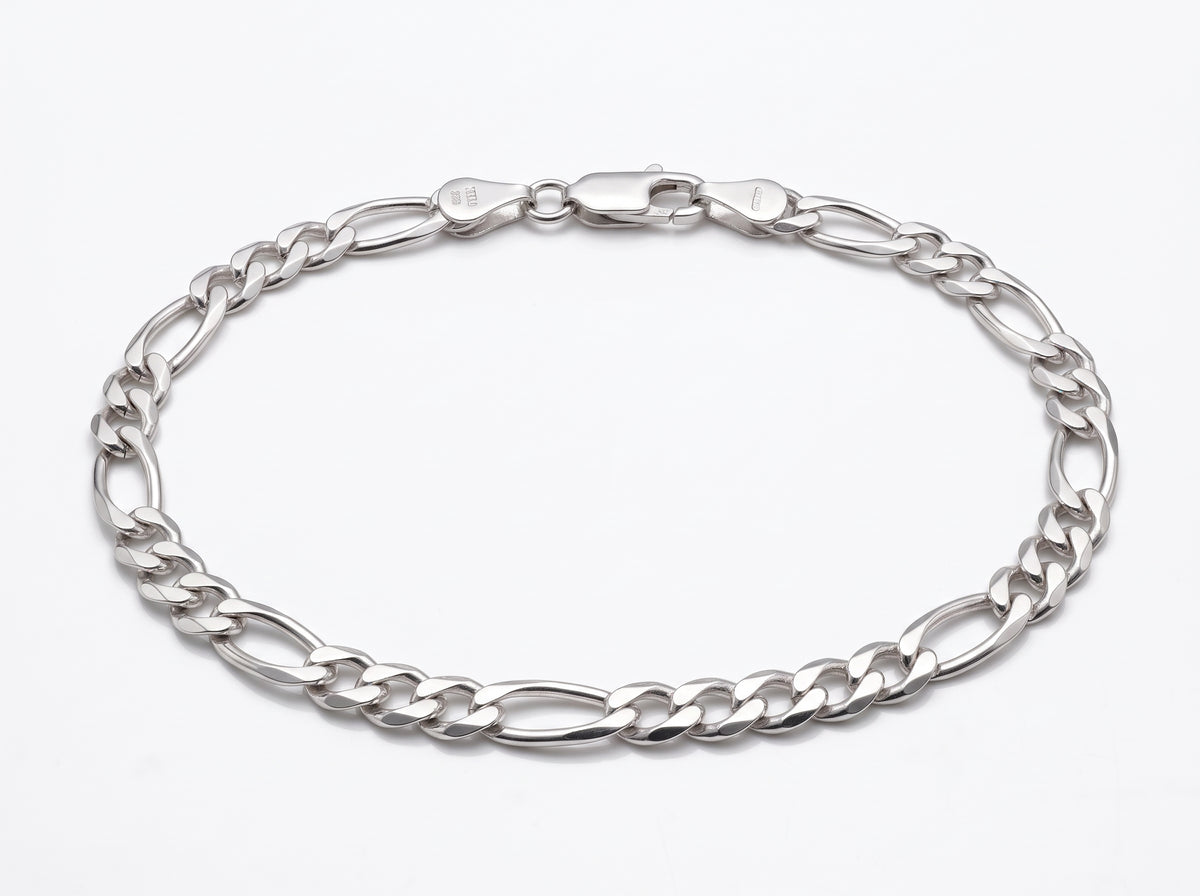 Pulsera Tejido Cartier 3x1 en Plata .925 - 20 cm (Grosor 4.3 mm / 0.43 cm) | Eslabón Delgado Unisex