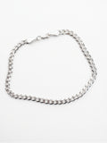 Pulsera Tejido Barbada Cubana en Plata .925 - 20 cm (Grosor 4.0 mm / 0.4 cm) | Eslabón Mediano Unisex