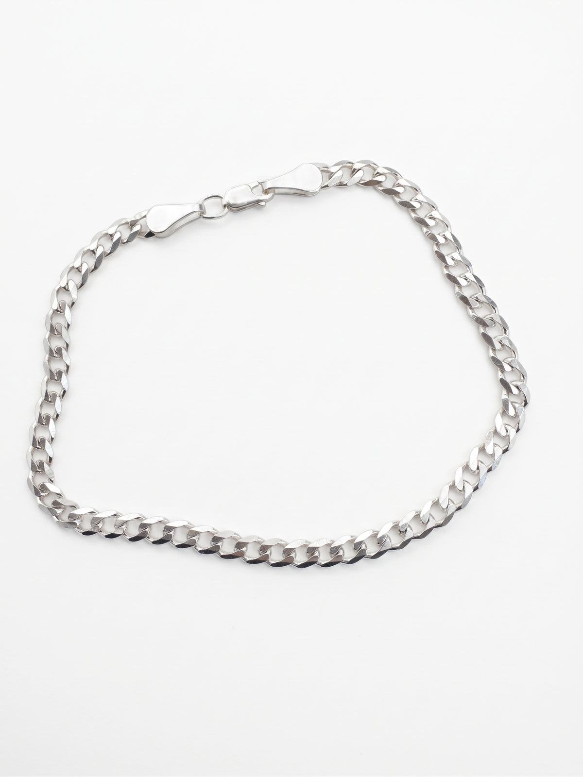 Pulsera Tejido Barbada Cubana en Plata .925 - 20 cm (Grosor 4.0 mm / 0.4 cm) | Eslabón Mediano Unisex