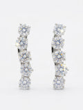 Aretes Largos Ondulados con Zirconia