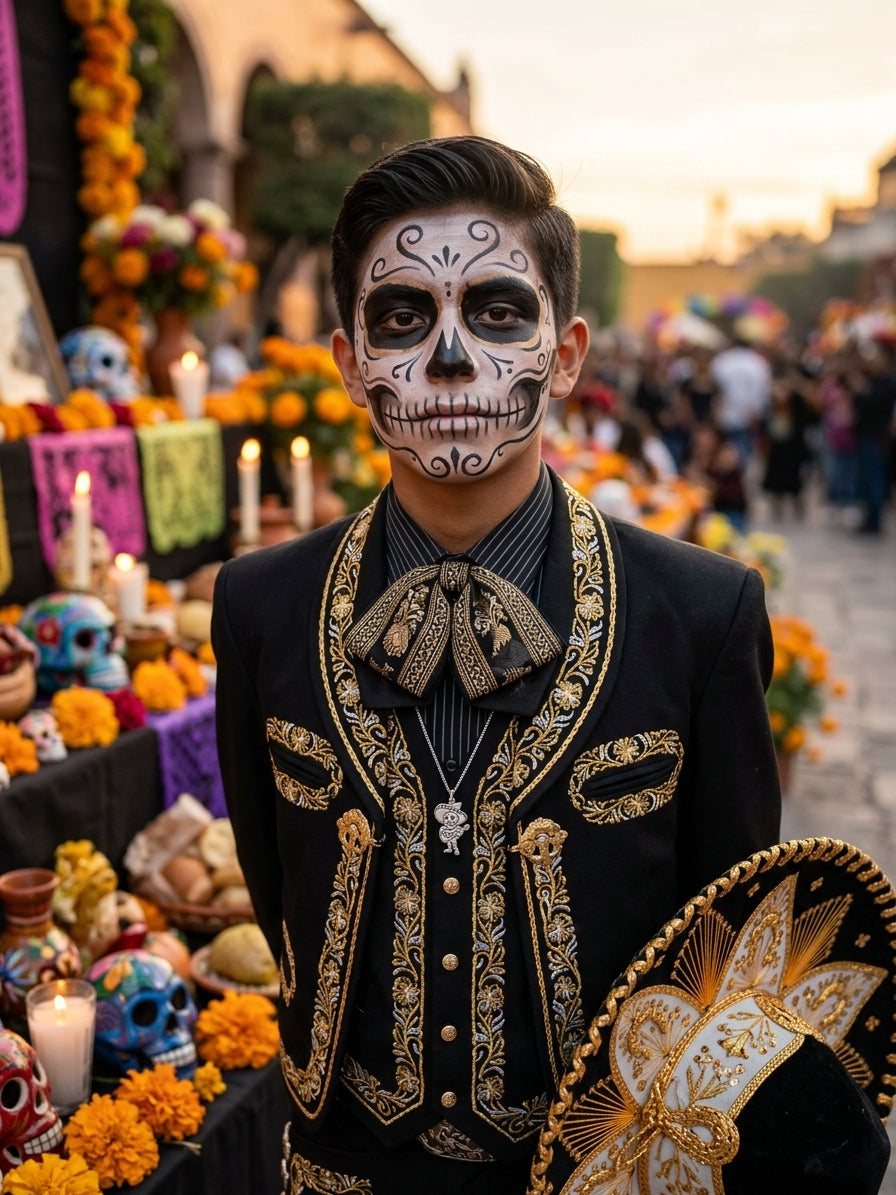 Dije Calavera Mariachi con Guitarra