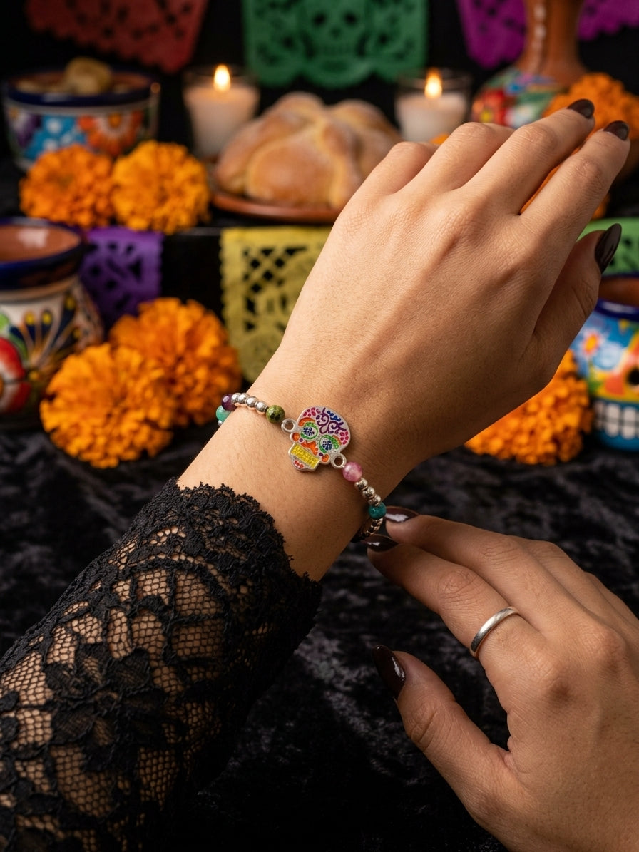 Pulsera Calaverita Floral
