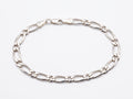 Pulsera Tejido Fígaro 1x1 en Plata .925 - 20 cm (Grosor 5.9 mm / 0.59 cm) | Eslabón Mediano Unisex