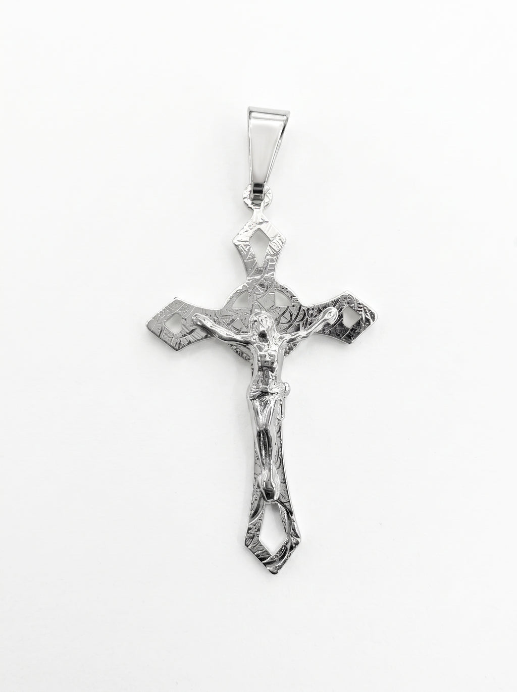 Dije Cruz Crucifijo con Halo Calado