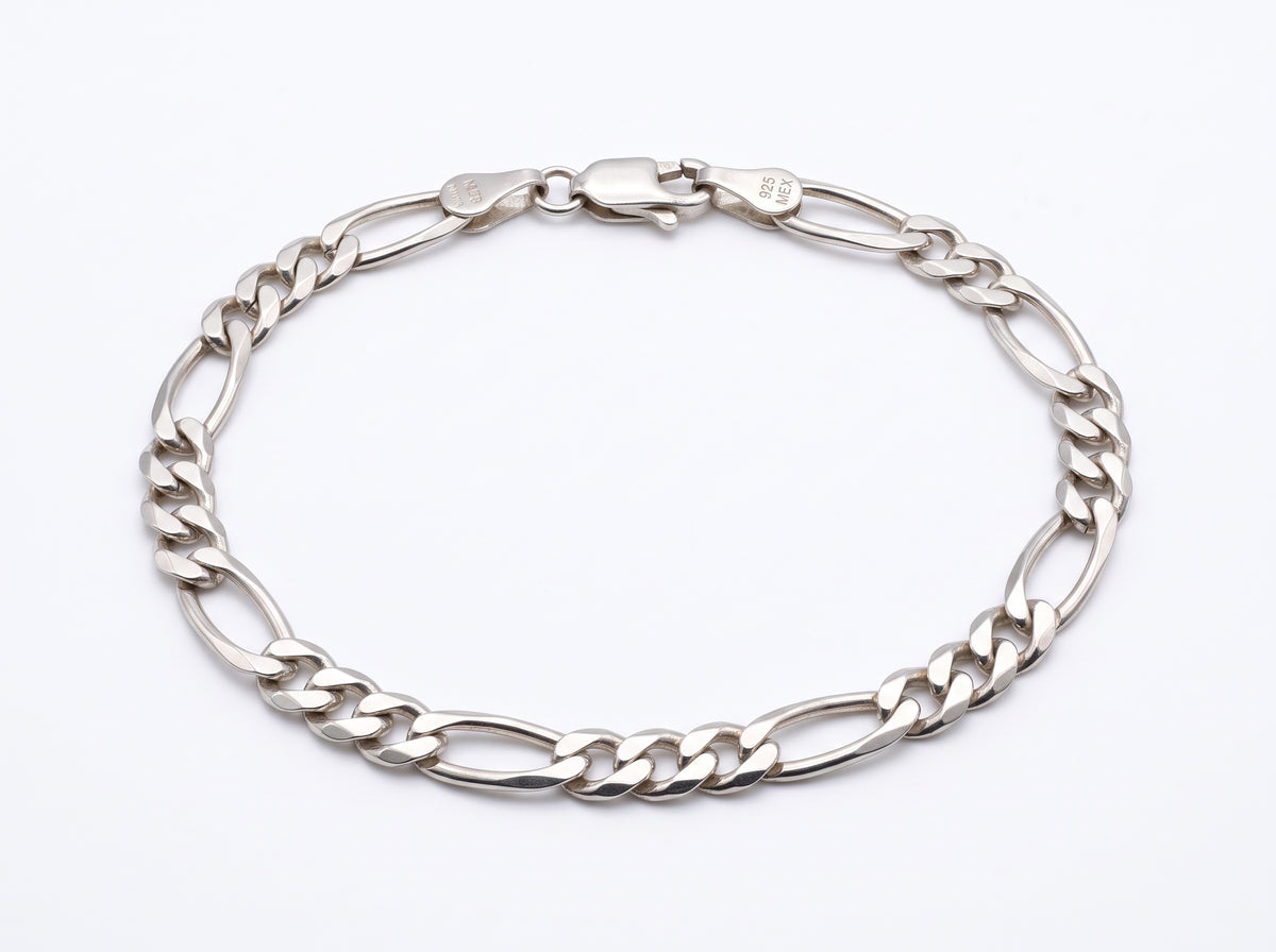 Pulsera Tejido Cartier 3x1 en Plata .925 - 20 cm (Grosor 5.4 mm / 0.54 cm) | Eslabón Mediano Unisex