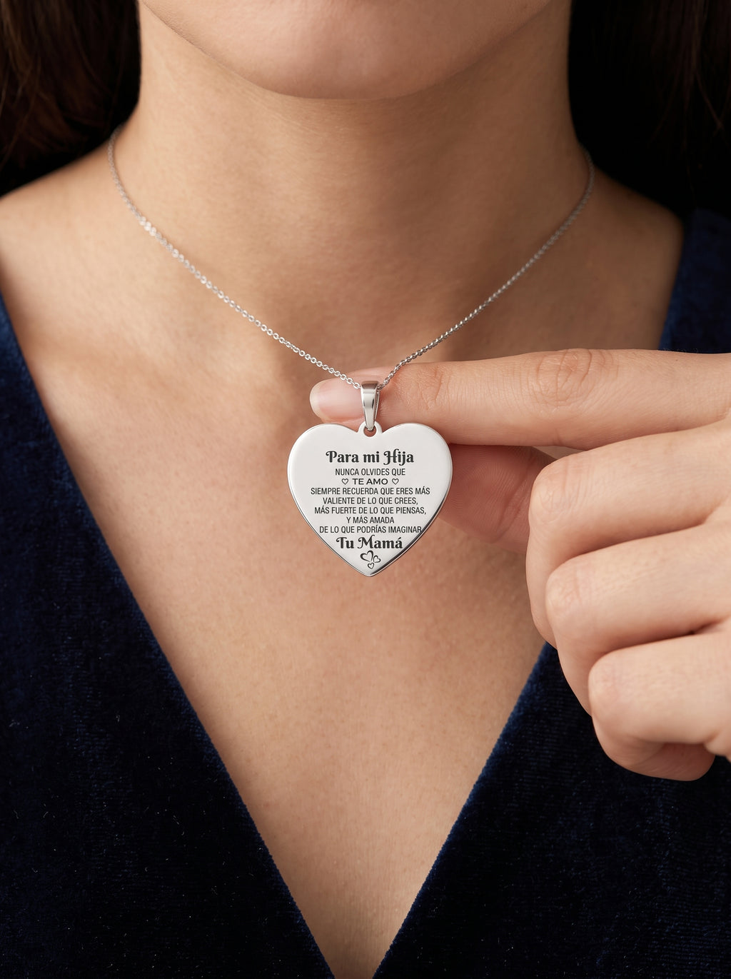 Dije Corazón Grabado "Para mi Hija de Tu Mamá"