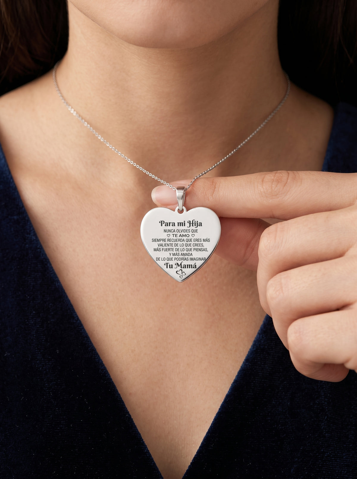 Dije Corazón Grabado "Para mi Hija de Tu Mamá"