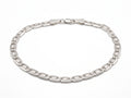 Pulsera Tejido Espejo Diamantado en Plata .925 - 20 cm (Grosor 4.1 mm / 0.41 cm) | Eslabón Mediano Unisex