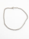 Pulsera Tejido Doble Barbada en Plata .925 - 20 cm (Grosor 3.0 mm / 0.3 cm) | Eslabón Trenzado Ligero