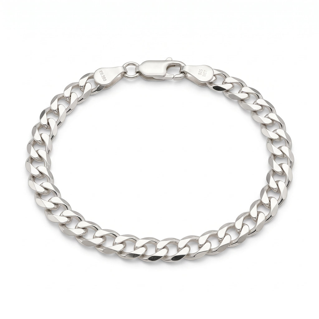 Pulsera Tejido Fígaro 1x1 en Plata .925 - 20 cm (Grosor 4.2 mm / 0.42 cm) | Eslabón Ligero Unisex