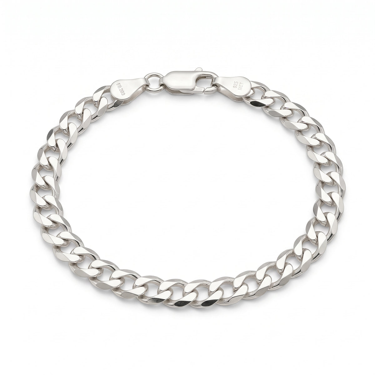 Pulsera Tejido Fígaro 1x1 en Plata .925 - 20 cm (Grosor 4.2 mm / 0.42 cm) | Eslabón Ligero Unisex