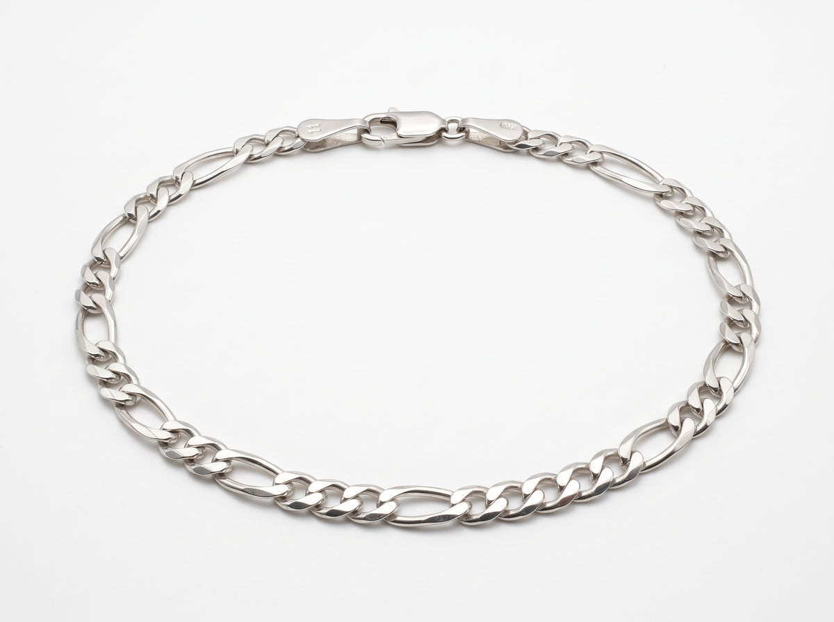 Pulsera Tejido Cartier 3x1 en Plata .925 - 20 cm (Grosor 3.5 mm / 0.35 cm) | Eslabón Ligero Minimalista