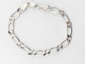 Pulsera Tejido Fígaro 1x1 en Plata .925 - 20 cm (Grosor 7 mm / 0.7 cm) | Eslabón Grueso Unisex