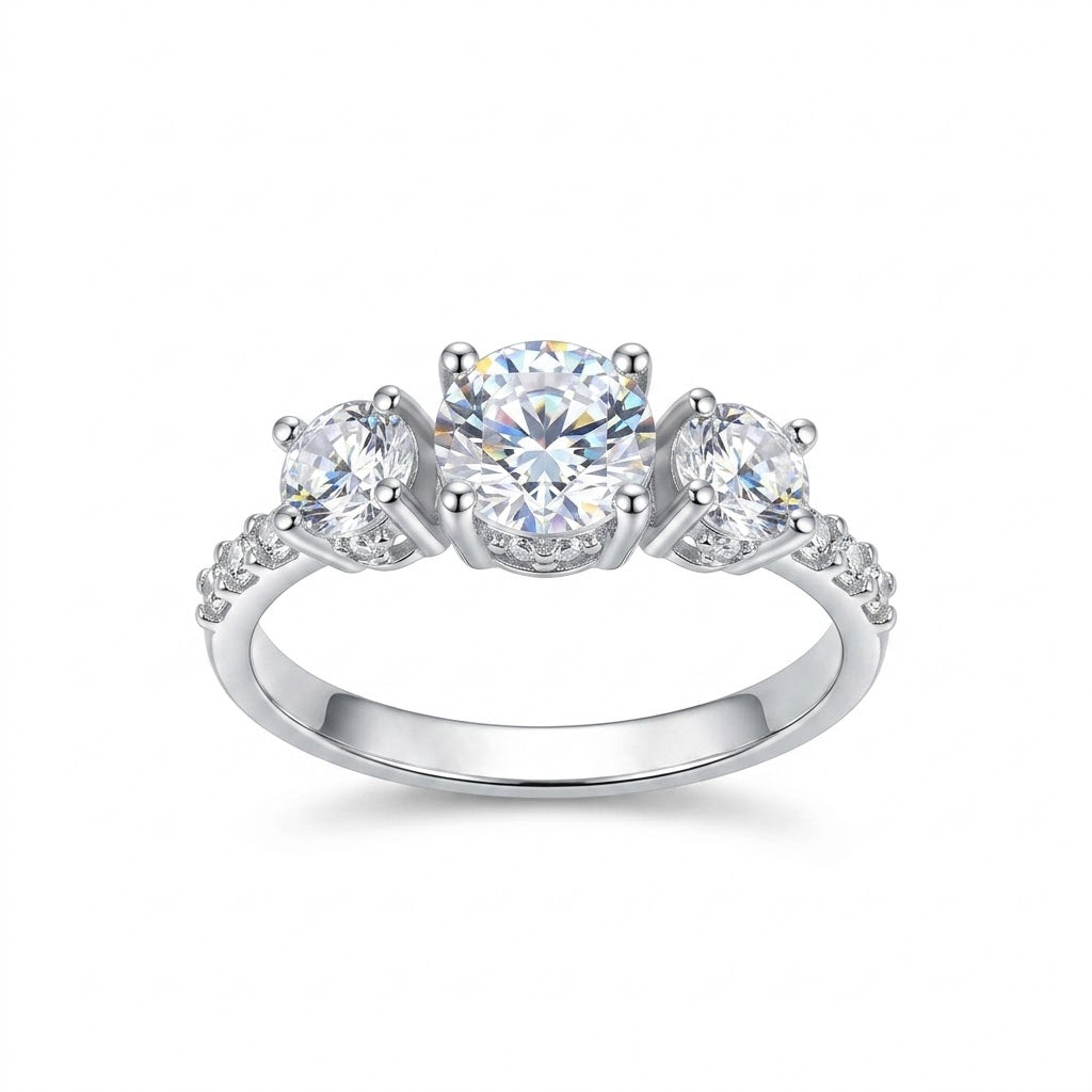 Anillo Triple Zirconia