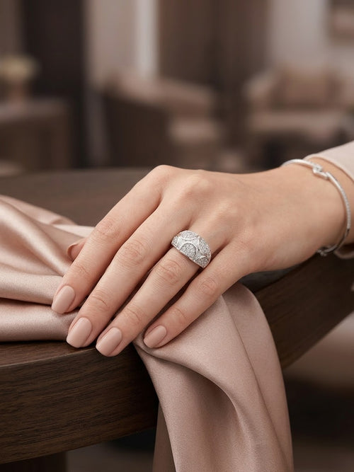 Anillo con Zirconia Concha