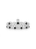 Anillo Corona Zirconias Negras