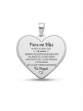 Dije Corazón Grabado "Para mi Hija de Tu Papá"