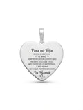 Dije Corazón Grabado "Para mi Hija de Tu Mamá"