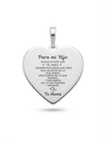 Dije Corazón Grabado "Para mi Hijo de Tu Mamá"